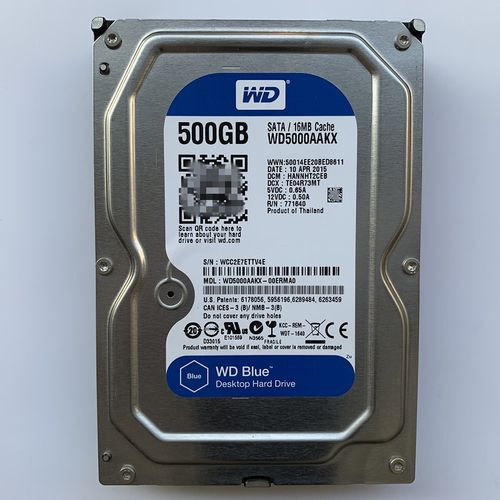 全新7200转wd西部数据蓝盘3.5寸500g台式机机械硬盘