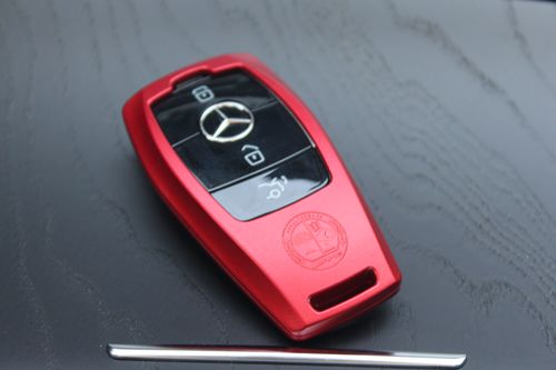 适用于奔驰amgc200e300碳纤维金属钥匙钥匙包车用钥匙包