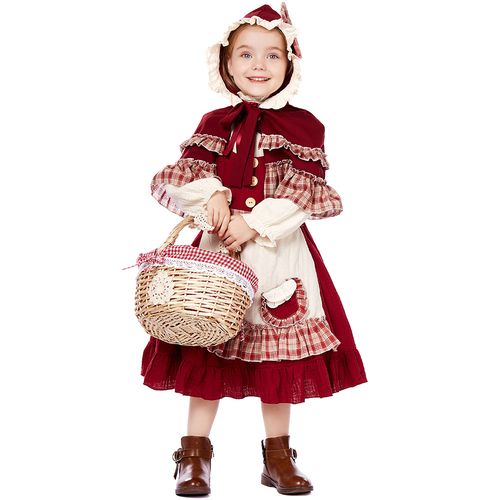 服装小红帽儿童披风风斗童话人物卖火柴的小女孩舞台演出服儿童演出服