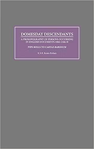 预订 domesday descendants: a prosopography of persons occurring