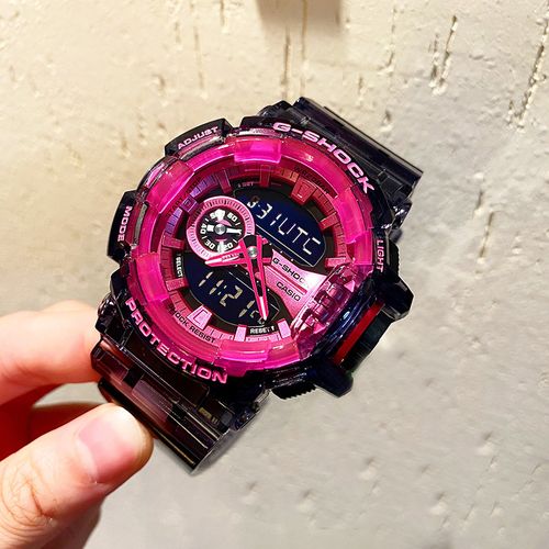 casio卡西欧冰韧透明冰川ga-400sk-1a4/1a9防水运动大表盘手表
