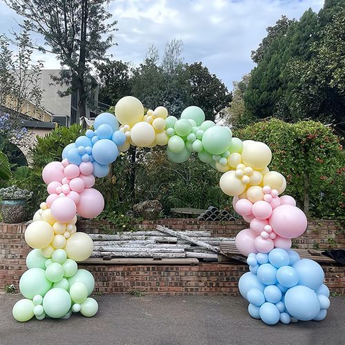 马卡龙气球拱门支架六一儿童节开业装饰店面周年庆活动气球