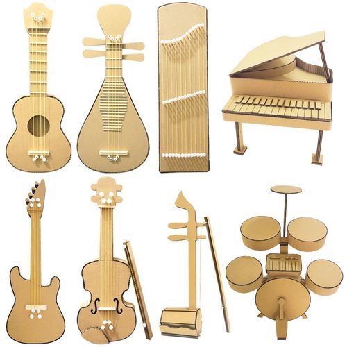 变废为宝成品自制乐器材料diy吉他废物利用手工制作幼儿园玩教具