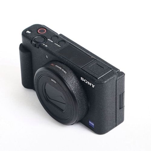 索尼zve10 相机全包无痕贴纸碳纤维黑皮革纹黑星耀磨砂贴膜