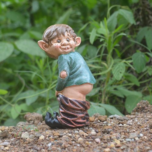 跨境热销乡村侏儒男孩精灵树脂人物工艺摆件 花园庭院创意装饰品