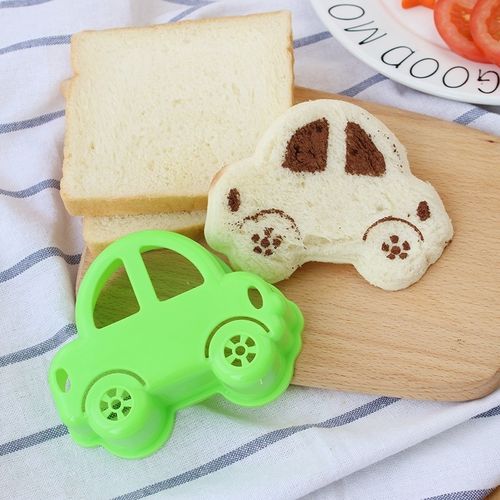 小汽车三明治模卡通造型口袋面包机diy爱心早餐儿童米饭便当工具