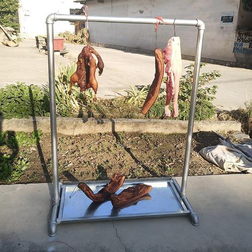 腊肉晾晒架挂肉的架子商用挂香肠腊肉烤鸭架子带托盘油水盘阳台悬挂