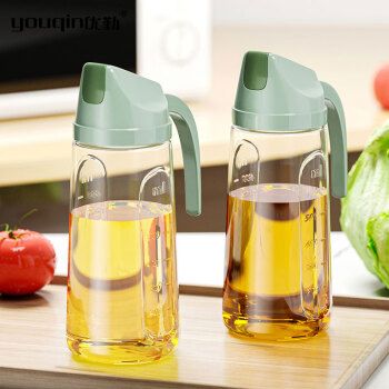 优勤玻璃油壶自动开合防漏厨房家用装油瓶子油罐小香油酱油醋壶调料瓶