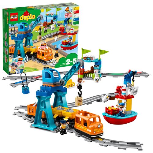 乐高积木得宝系列大颗粒智能货运火车10875德宝duplo儿童拼装玩具