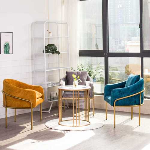 北欧沙发小户型家具布艺沙发单人客厅茶几沙发组合网红椅服装沙发