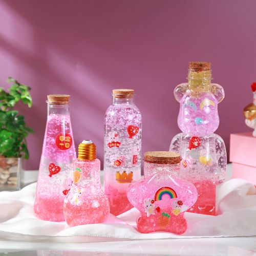 许愿塑料瓶手工水晶木塞兔子彩虹水宝宝海洋漂流瓶空瓶子diy材料