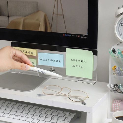 新款电脑ins标签贴板办公桌面电脑留言板侧边屏幕显示器便签贴夹