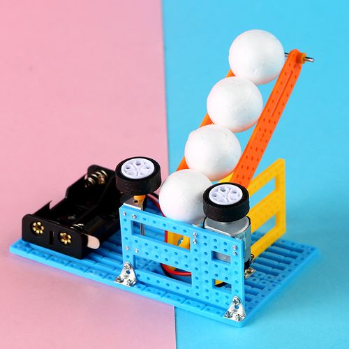 儿童科学实验玩具科技小制作小发明diy手工材料自动发球机