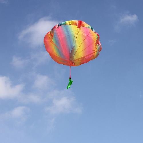 降落伞玩具幼儿园手工材料空投儿童手抛降落伞小学生亲子互动游戏士兵