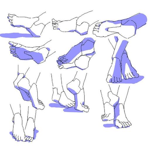 动漫人物脚部绘制设计练习参考素材 - 半次元 - acg爱好者社区