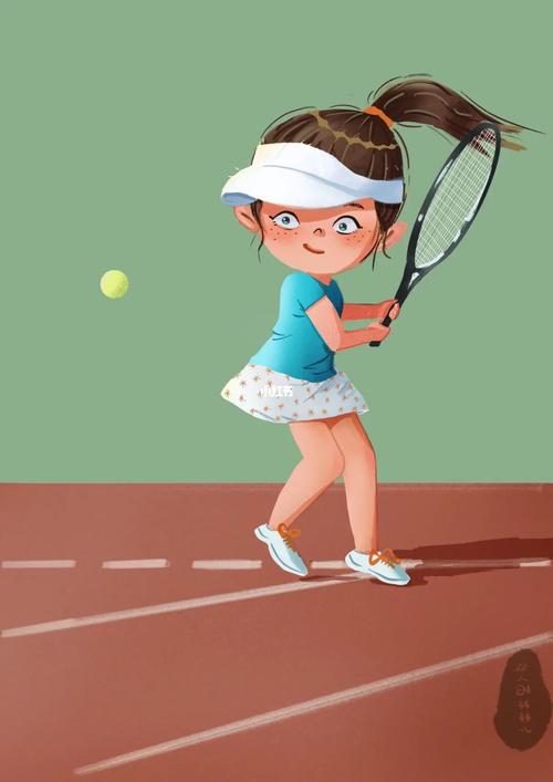打网球的十一 儿插练习#ipad画画  #微信头像  #儿童插画  #绘本