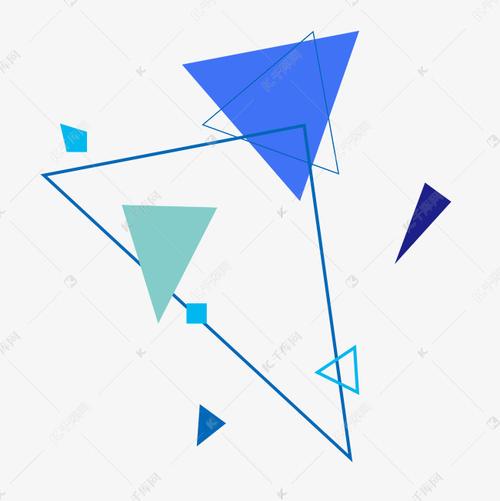 蓝色三角形不规则图形