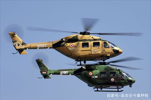进行飞行表演的印度楼陀罗轻型武装直升机
