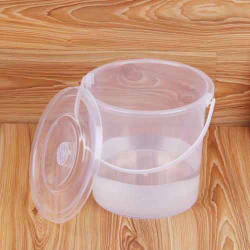 透明塑料水桶提手盖子食品钓鱼冷饮冰桶奶茶水桶