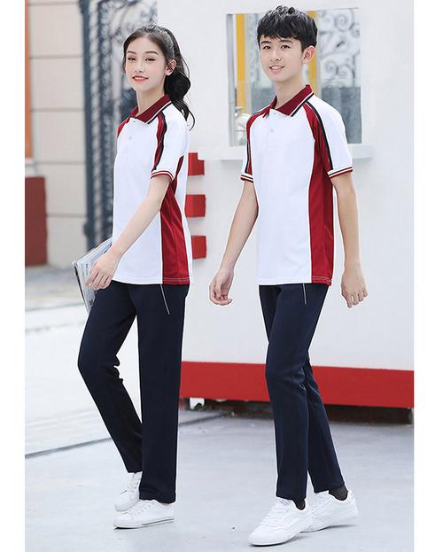 2020新款夏季小学生校服套装中学生蓝白短袖学院风高中班校服定制