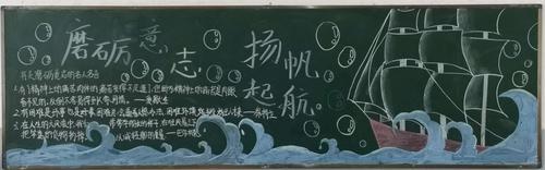 起航——潢川县黄冈实验学校七年级2019-2020学年下学期主题黑板报展