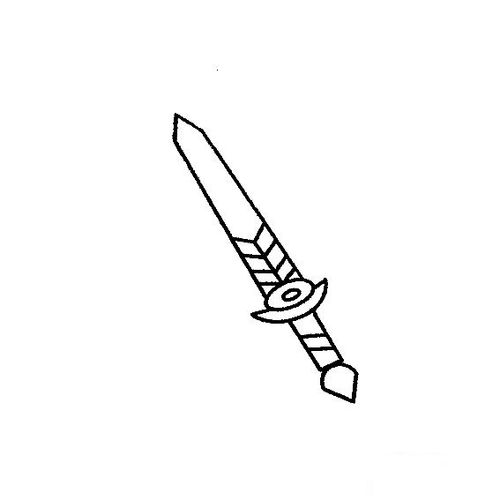 兵器短剑简笔画法44