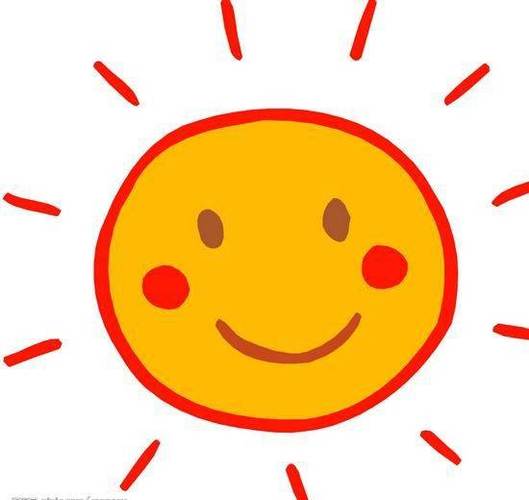 中太阳有十个呦,这是唯一的一个了8款彩色太阳简笔画图片太阳怎么画