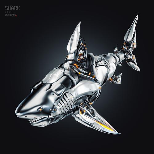 shark3d打造机械风格鲨鱼