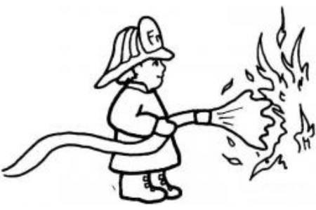 消防员在灭火2022-03-054警察简笔画人物简笔画职业人物简笔画各行各