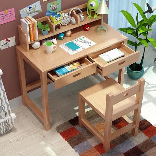 实木儿童书桌小学生学习桌儿童写字桌椅套装可升降小孩家用课桌椅szy