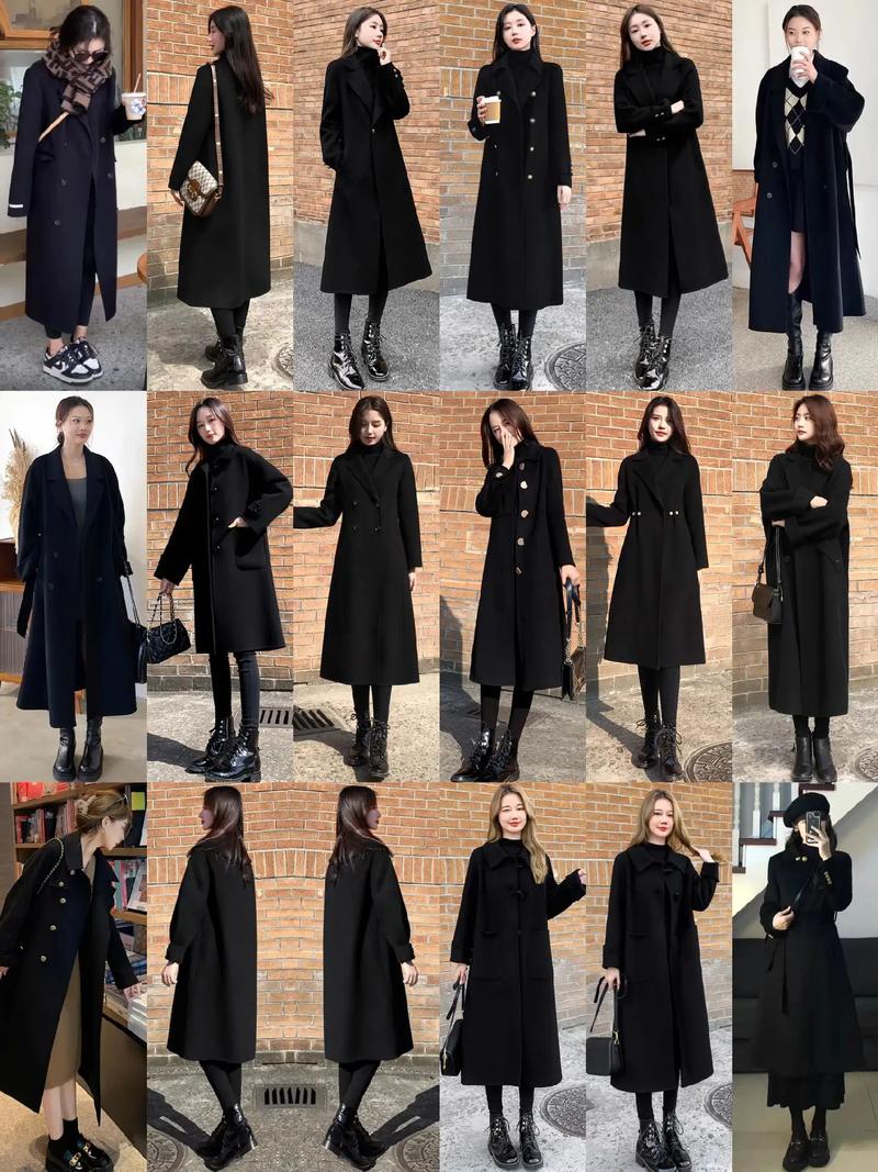 穿衣搭配--冬季女生黑呢大衣怎么搭配?冬季女生黑色呢大衣怎么 - 抖音