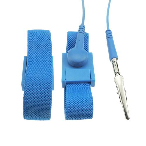 10毫米蓝色 esd 腕带可调节弹性 esd 腕带带电缆