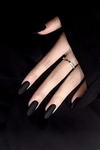 黑色磨砂中长款圆头可卸穿戴美甲贴片假指甲贴片指甲片