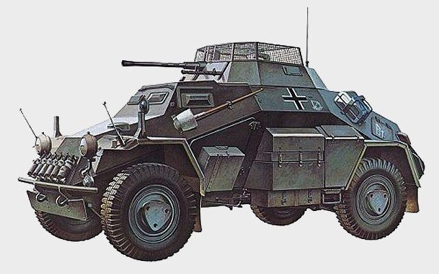 二战经典军事装备:德军国防军(sdkfz)222,232,250型装甲车