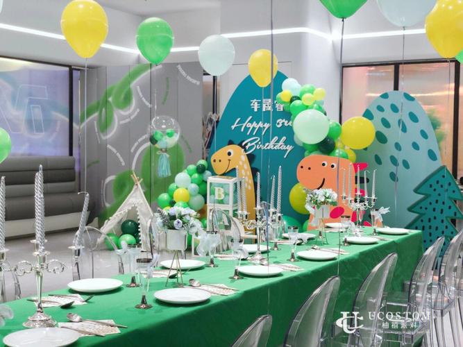 杭州亲子餐厅恐龙主题派对布置3岁生日