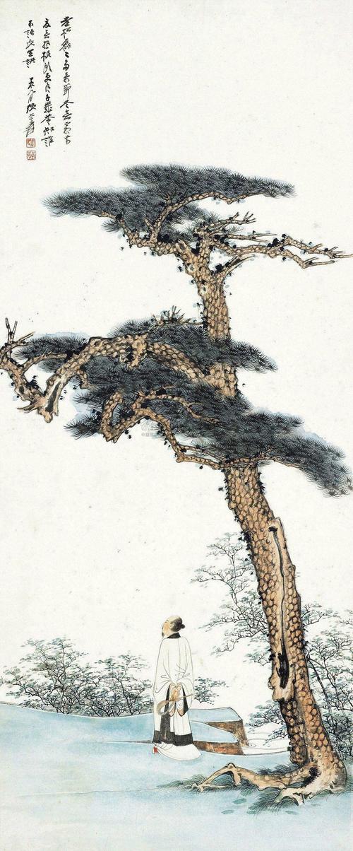 被西方艺坛赞为东方之笔的张大千画笔下的松树