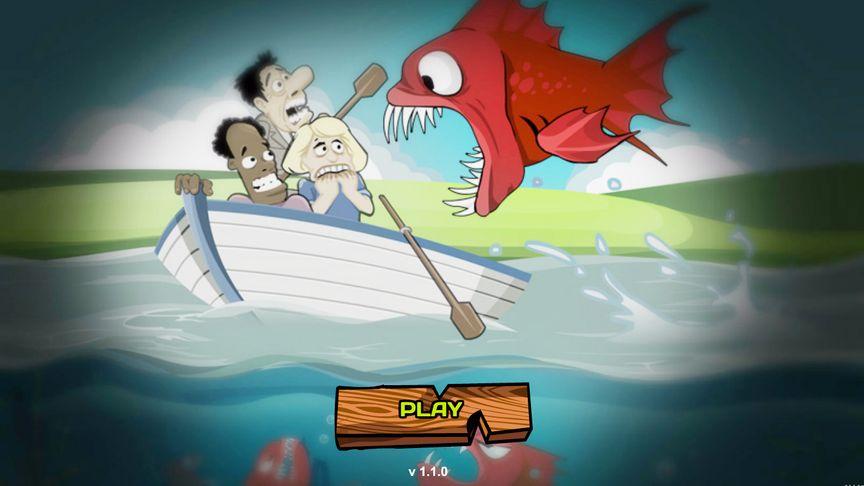 小牛游戏解说:恐怖食人鱼6无敌版一条恐怖的大白鲨鱼终于出现了