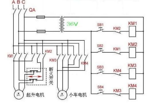 电动葫芦的断火限位器的工作原理及原理图-北京市凌鹰起重机械厂