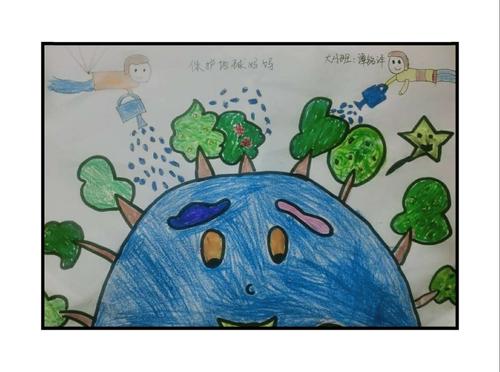 小泉幼儿园大a 班世界地球日亲子绘画"保护地球妈妈"作品评选大赛活动