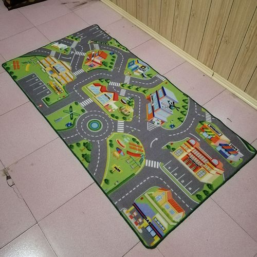 儿童地毯地垫交通马路图汽车游戏毯轨道幼儿园家用长方形可水洗