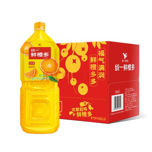 统一 鲜橙多 2l*6瓶 整箱装 橙汁饮料 (新老包装随机发货)