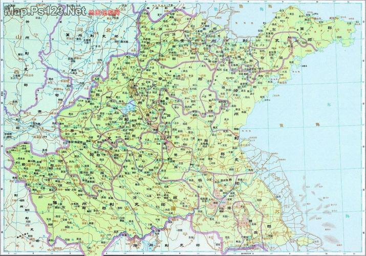 历史地图:兖州,豫州,青州,徐州刺史部