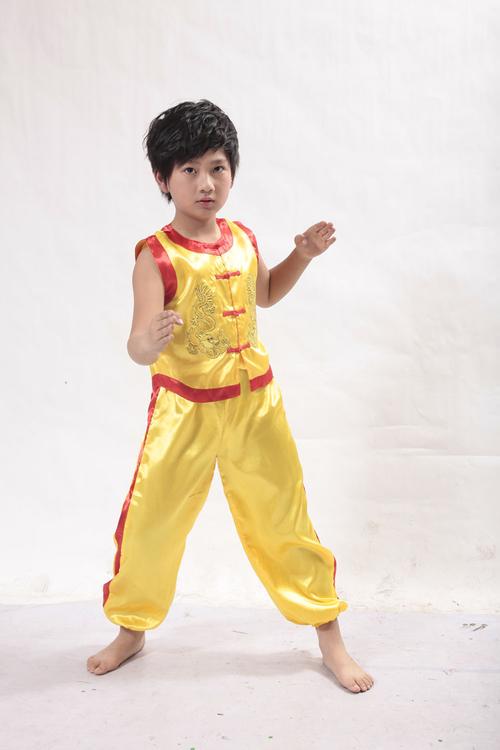 四季儿童舞蹈演出服 男童武术服装 练功服 男幼童表演服男款套装