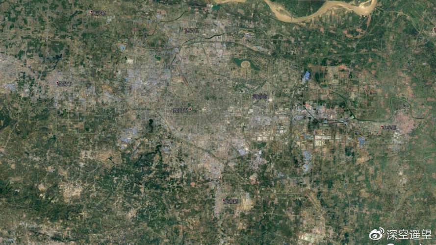 卫星地图上的河南郑州gdp破万亿的中部大城市城市规划太好看