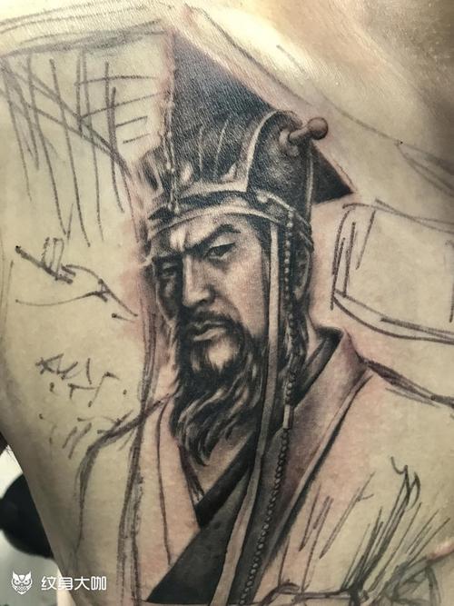 秦始皇长城花胸_纹身图案手稿图片_bie!的纹身作品集