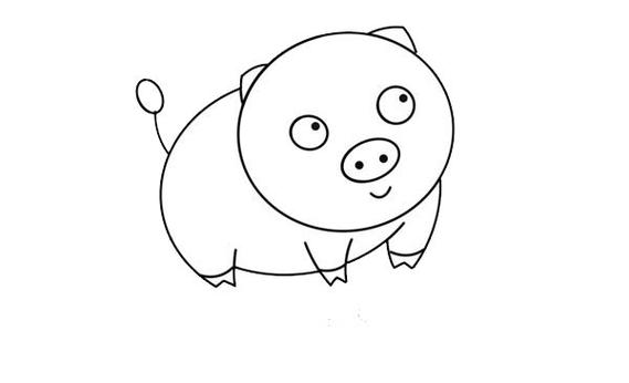 可爱小猪怎么画可爱小猪手绘的画法步骤教程