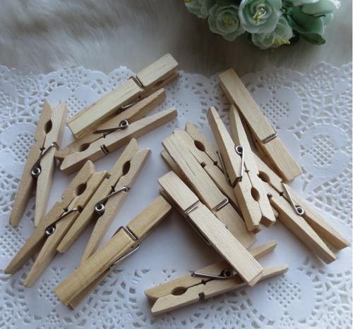 natural wooden mini pegs/ clips 2.5 cm