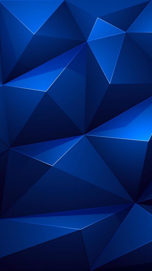 蓝色立体几何h5背景