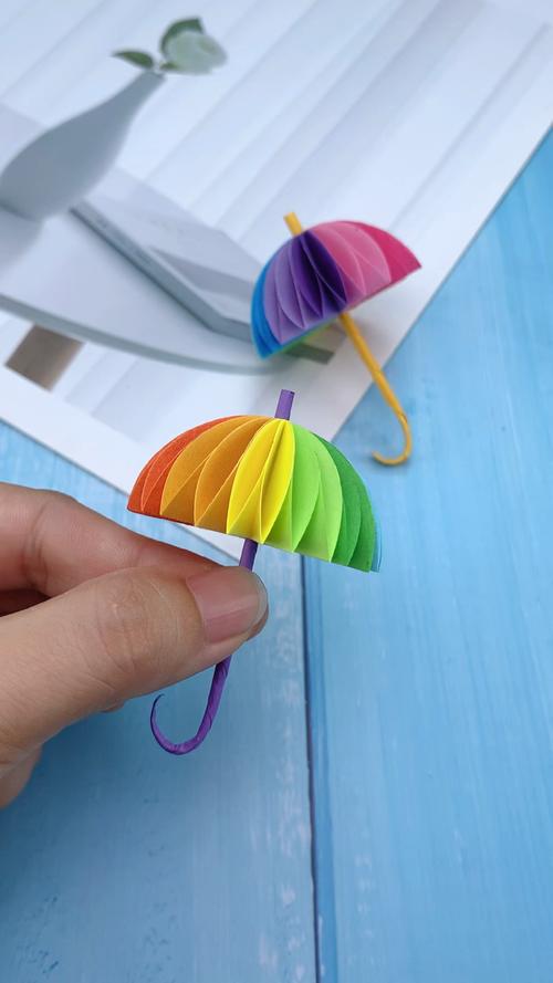 创意手工diy#10秒教你做可爱的彩虹小伞-度小视