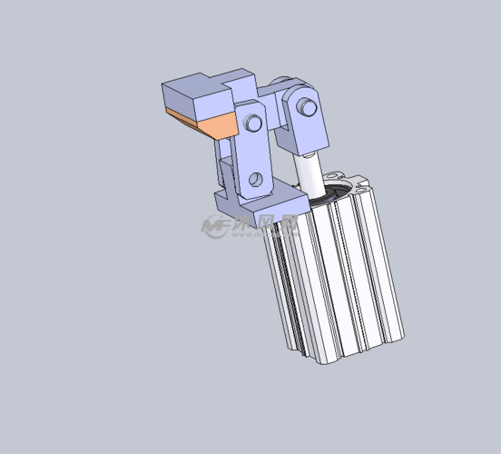 夹紧气缸设计模型 - 液压及气动元件图纸 - 沐风网